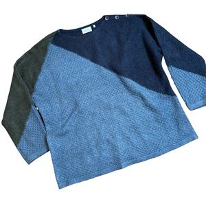 Foil Color-Block Sweater
